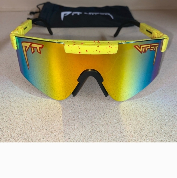 💜 UNISEX💚 PIT VIPER POLARIZED 🫦YELLOW - Picture 1 of 9